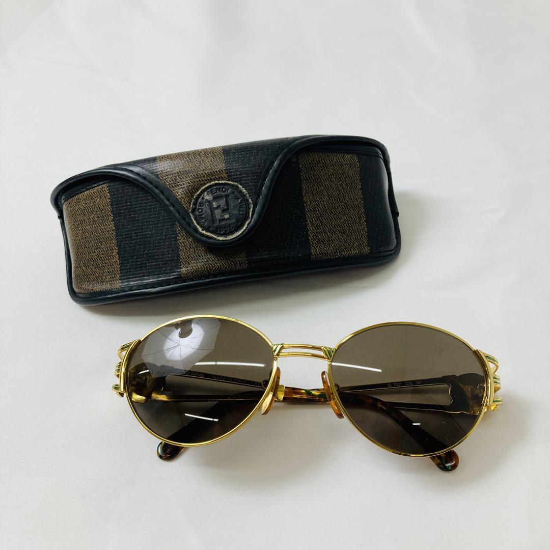 FENDI ヴィンテージ ゴールドフレーム サングラス