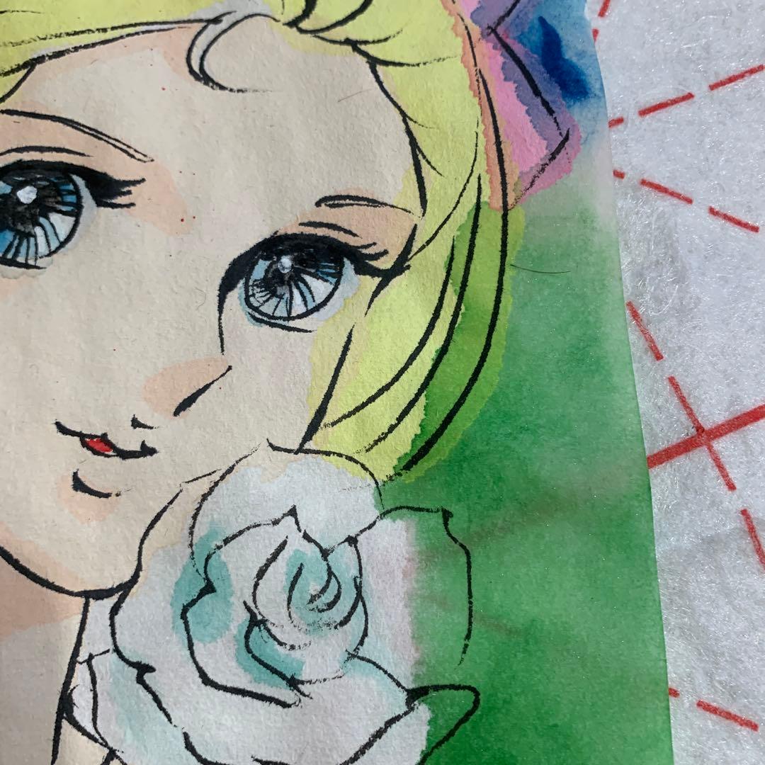 ベルばら アントワネット A4 和紙に顔彩 ベルばら アントワネット A4 和紙に顔彩 ジュエリー絵画