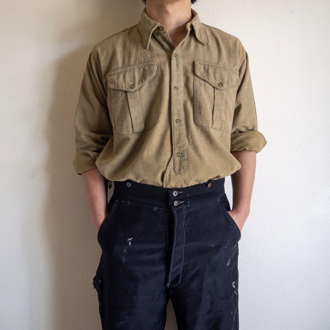 1950s イギリス軍 ウール オフィッサーシャツ