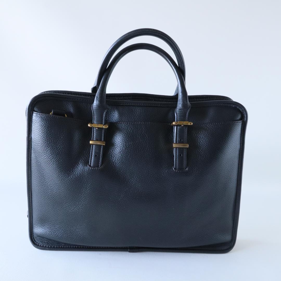 美品　fetia フェティア　ライロアシリーズ ブリーフケース　薄マチ 黒　A4