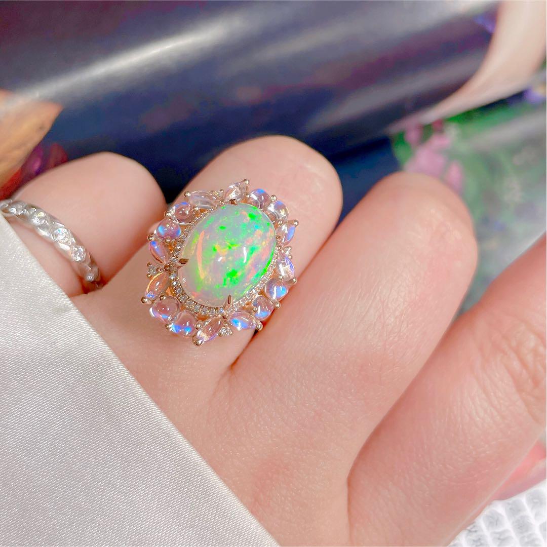 リング 【高級】オパール リング4ct
