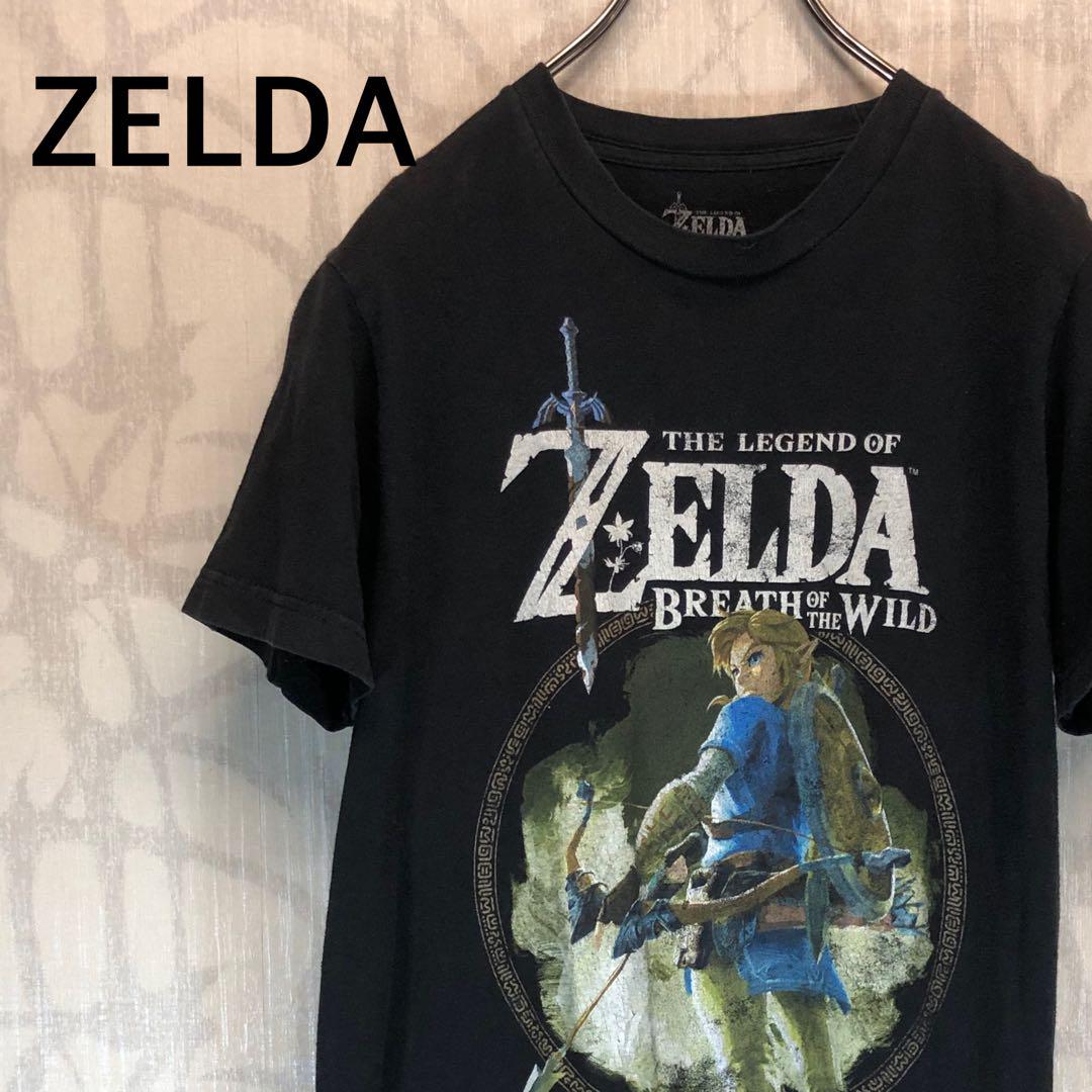 ゼルダの伝説 ブレス オブ ザ ワイルド Tシャツ ビッグデザイン　ブラック　N