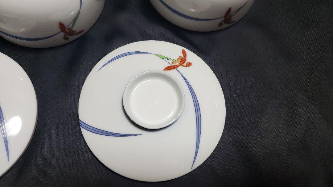 香蘭社 オーキッドレース 茶碗蒸し 蓋付煮物碗 5客 希少 レア 美