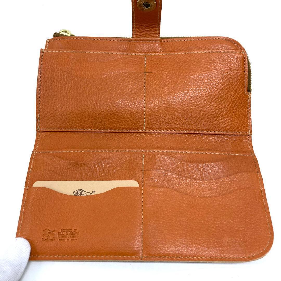イルビゾンテ 財布 L字ファスナー CARAMEL 牛革 長財布 ブラウン 茶
