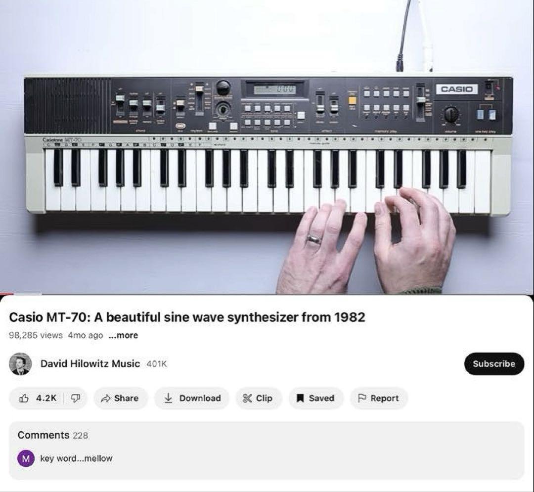 Casio MT-70☆昭和レトロ☆アナログベースシンセサイザー