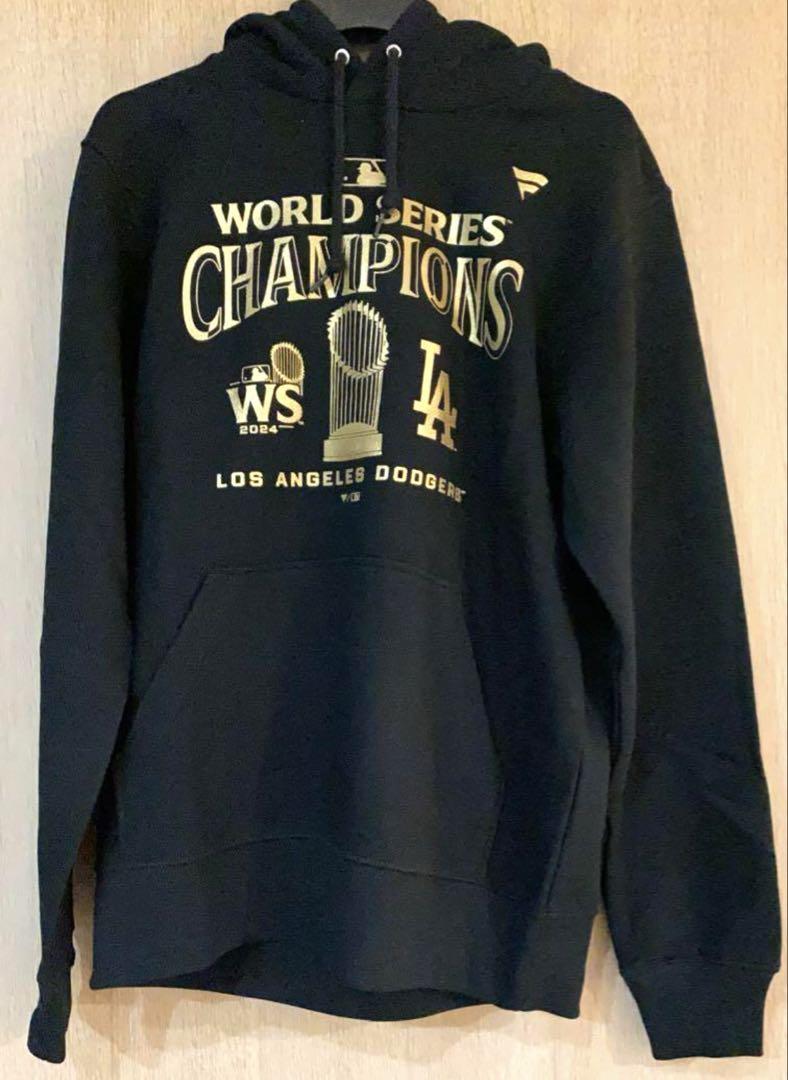 ドジャース WS 2024 優勝記念 パレード パーカー フーディー ブラック