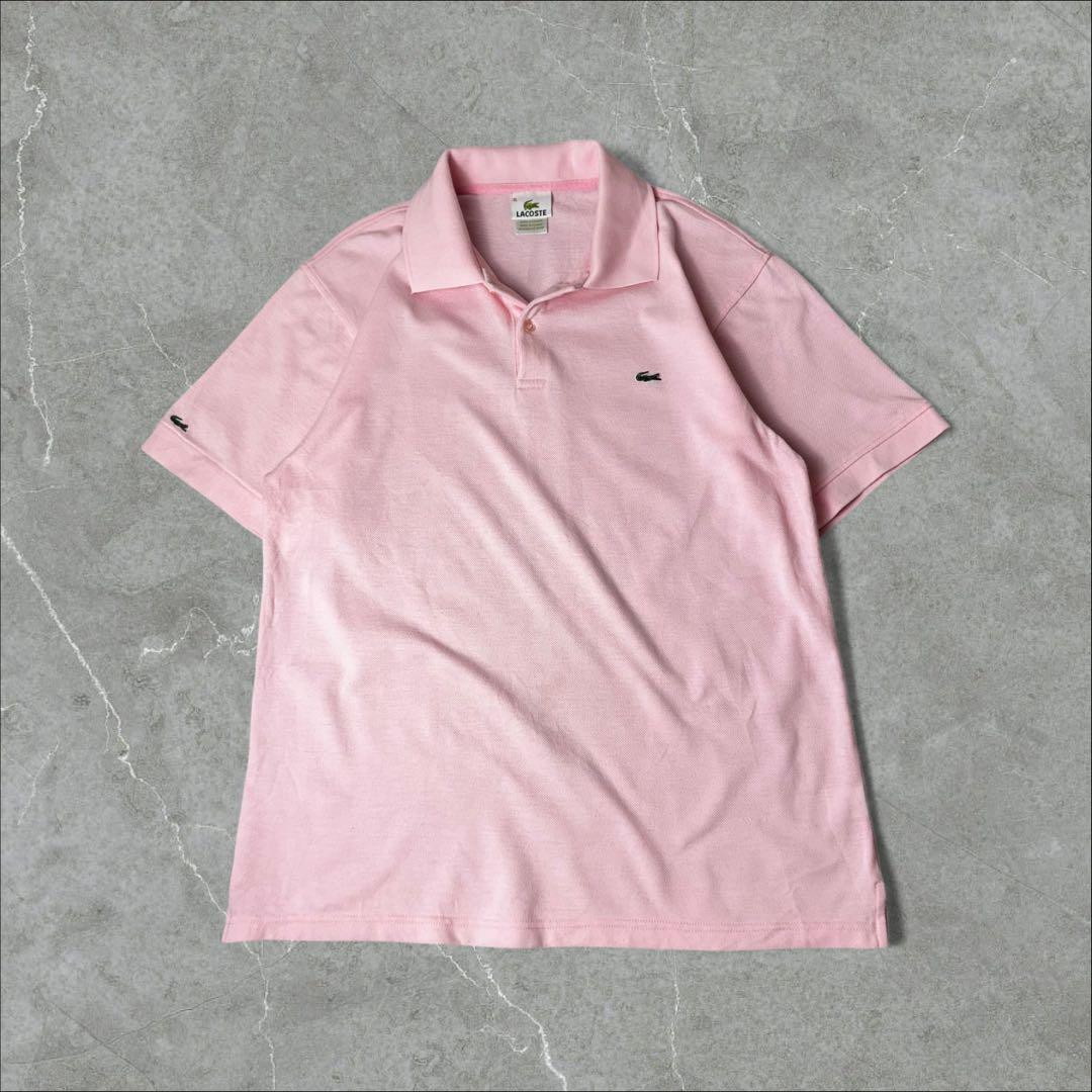 フランス製 LACOSTE フレラコ ワンポイント 鹿の子 ポロシャツ
