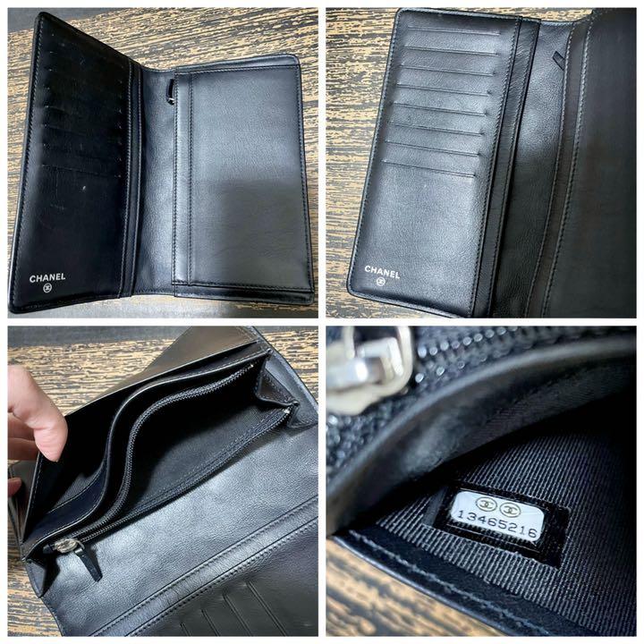 パテントレⓂ CHANEL エナメル 二つ折り 長財布 PtJjy-m69917534040 マトラッセ ブリリアント ナンバーシ