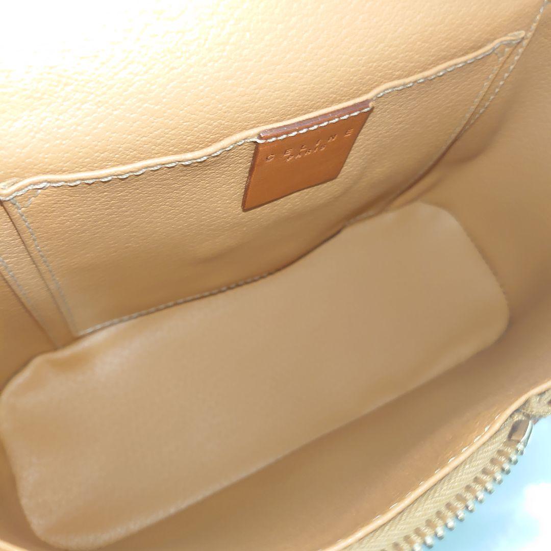 美品 CELINE マカダム柄 バニティバッグ ポーチ 2way ハンドバッグ