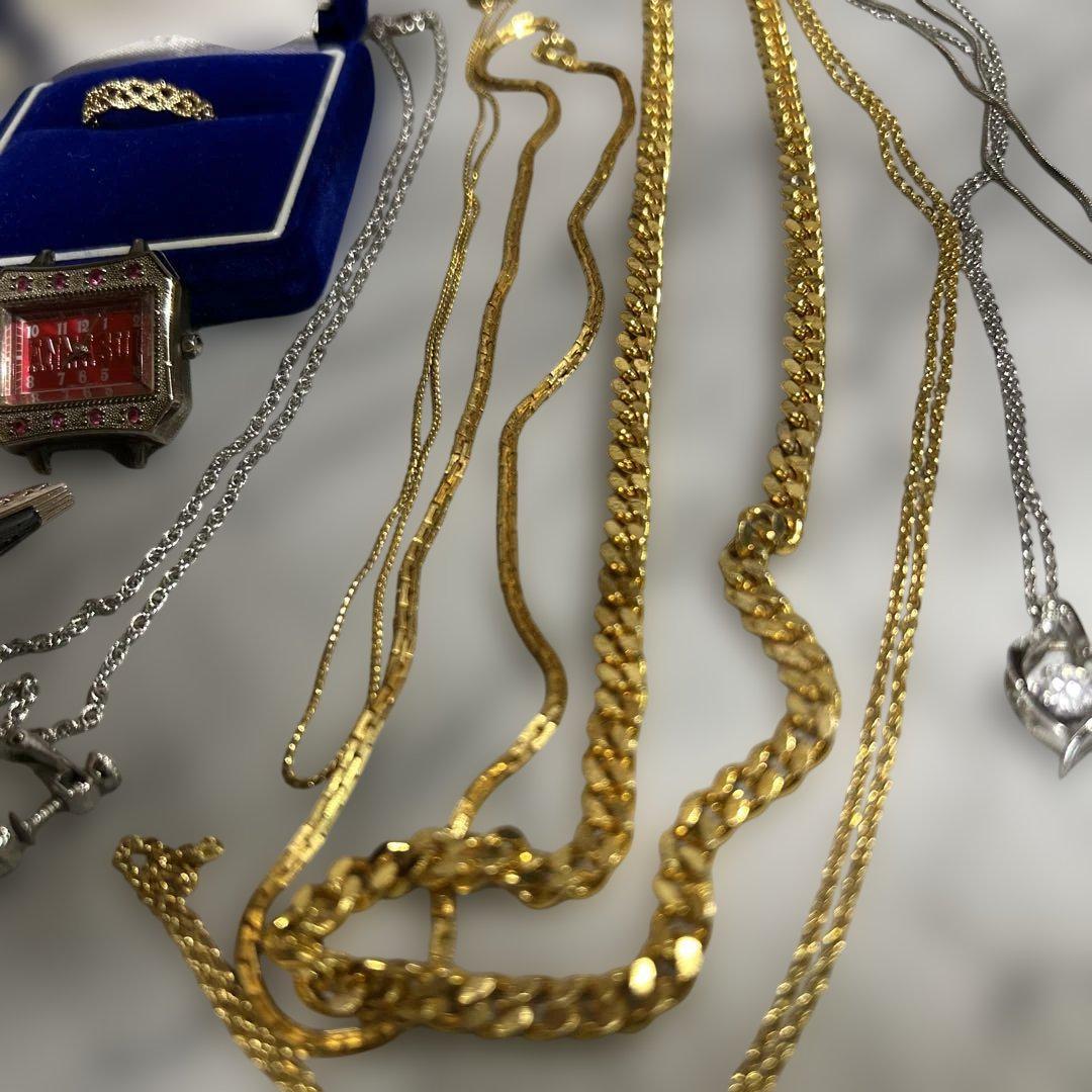 も*た様 遺品整理 シルバー ビンテージ風ジュエリー おまとめ アクセサリーまとめ ヴィンテージ 遺品整理 金 k18GP シルバー