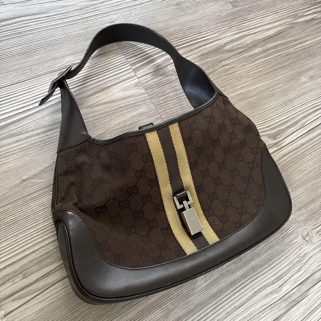 期間限定30％OFF! Gucci キャンバス ブラウン ショルダーバッグ バッグ
