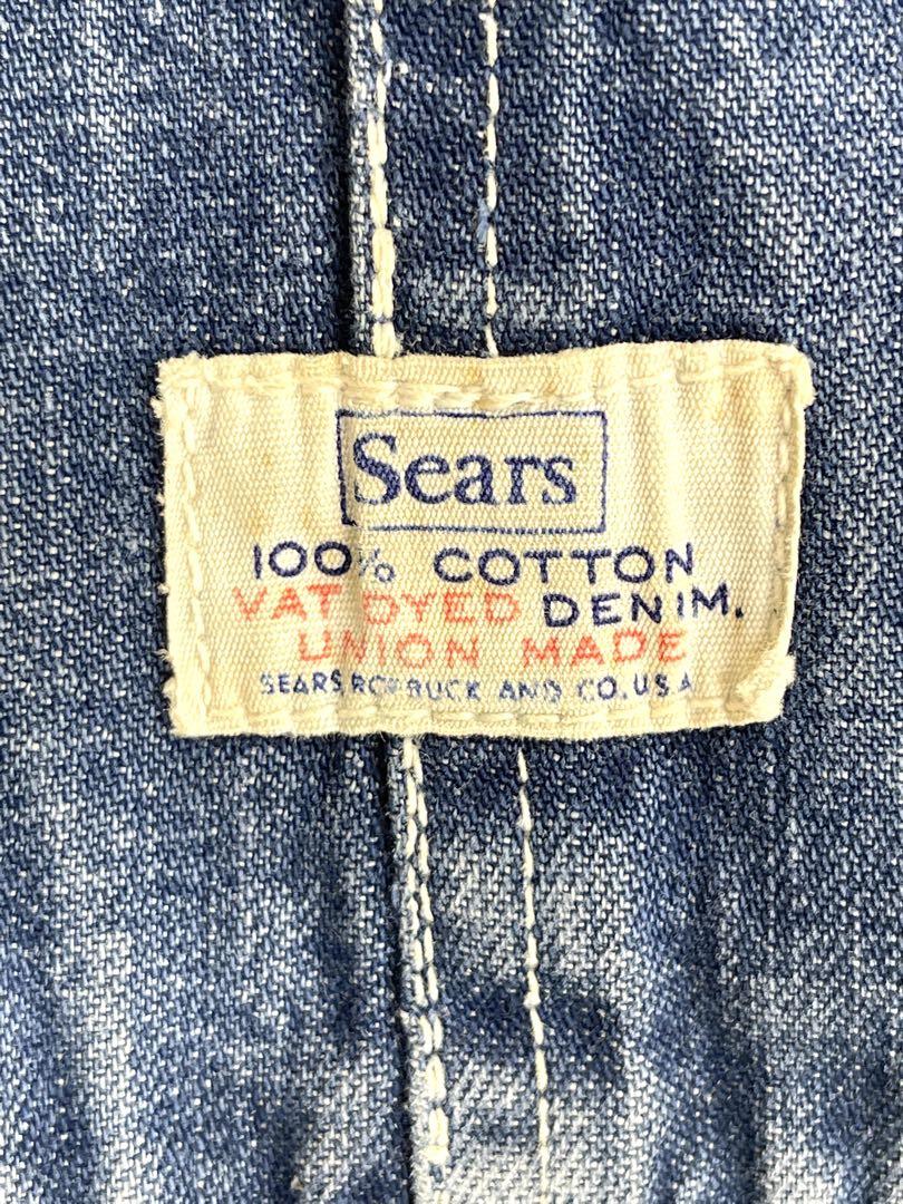 8-75 US製 60s Sears Vat Dyed Denim カバーオール 珍しい shottys.com