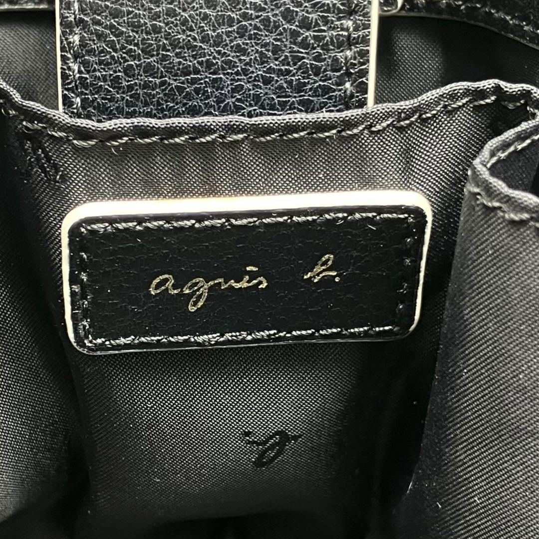 アニエスベー　agnes b. ショルダーバッグ　ハンドバッグ　2way 黒　白