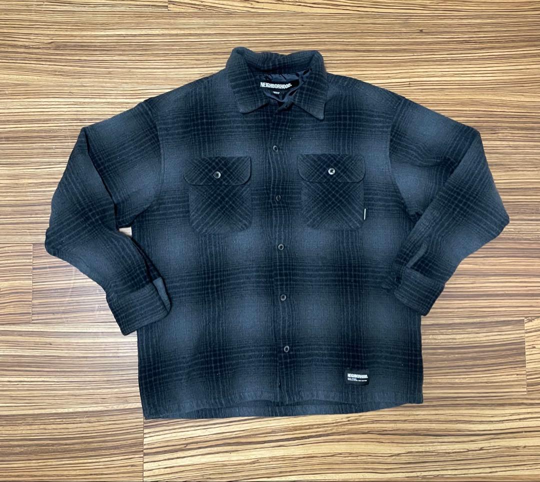 ウールチェックシャツM NEIGHBORHOOD