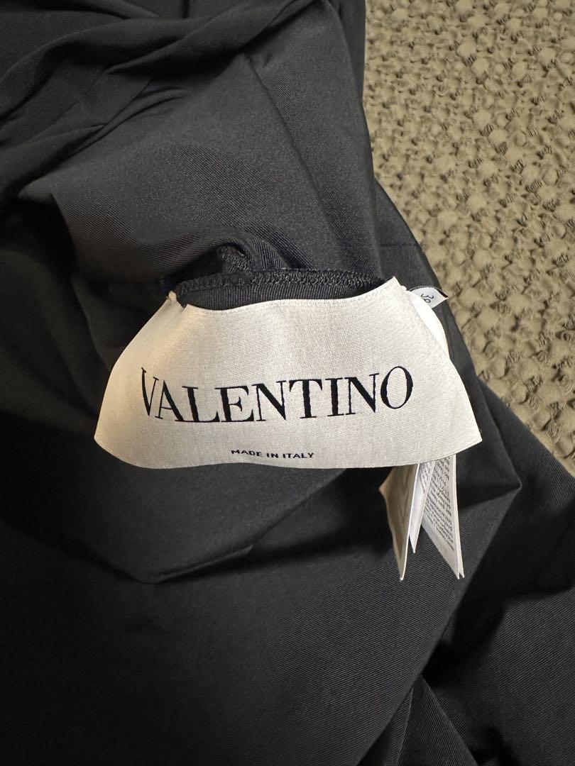 Valentino ヴァレンティノ タフタ バルーン ワンピース 黒 38