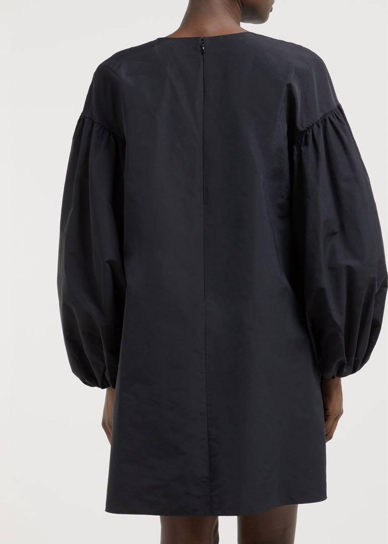 Valentino ヴァレンティノ タフタ バルーン ワンピース 黒 38