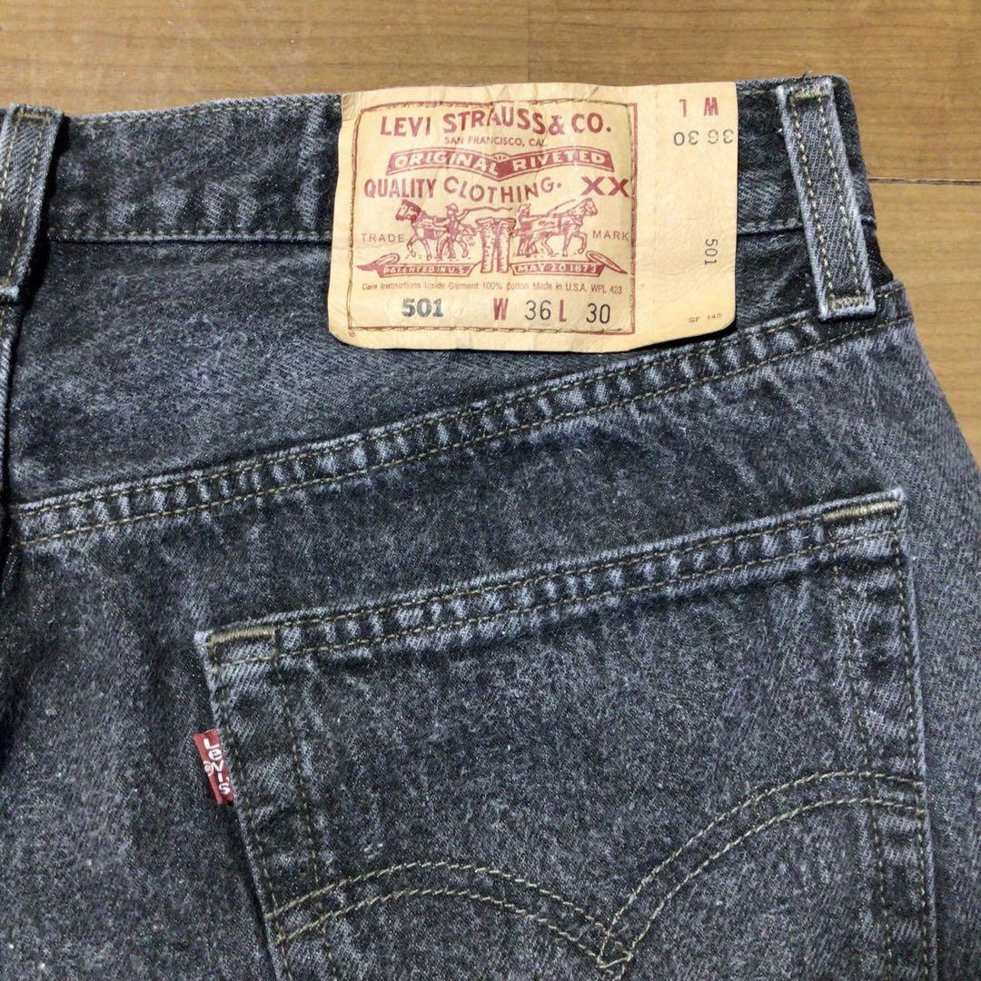 95年USA製リーバイス501 0658 先染めブラック W36 L30