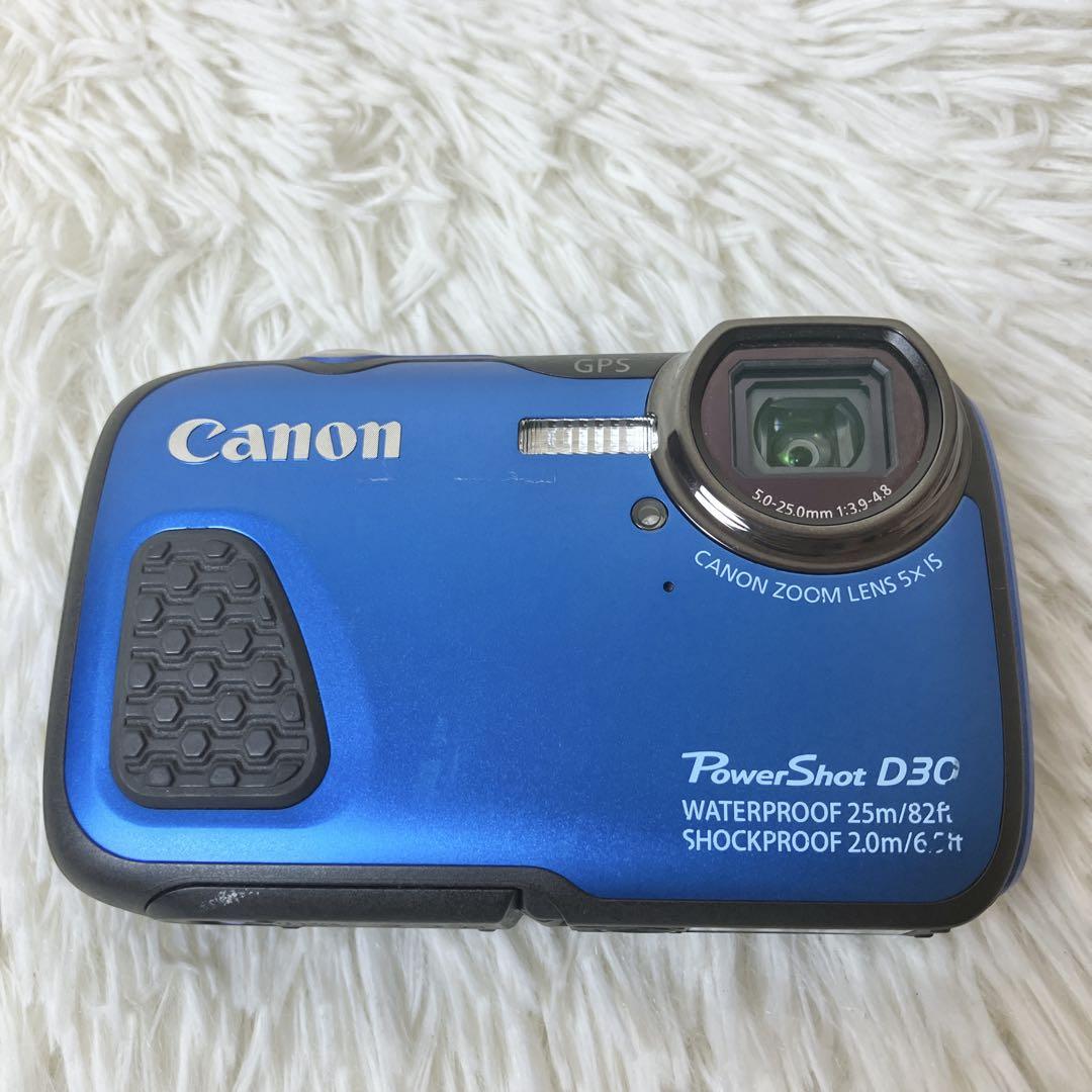 CANON　キャノン　PowerShot　D30　デジタルカメラ　防水　ブルー Amazon | Canon デジタルカメラ Power Shot D30 光学5倍ズーム