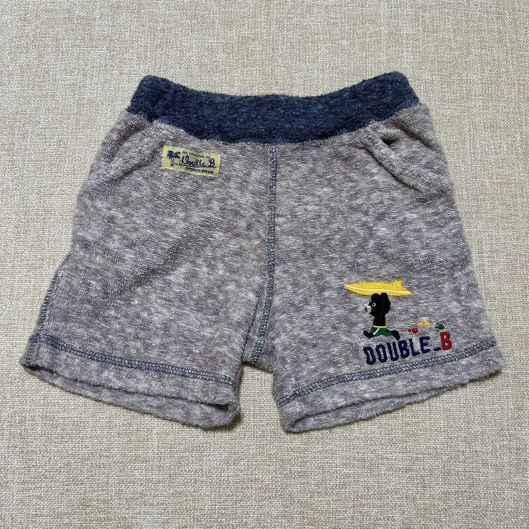 【極美品80cm】mikihouse DOUBLE.B パイル素材パンツ