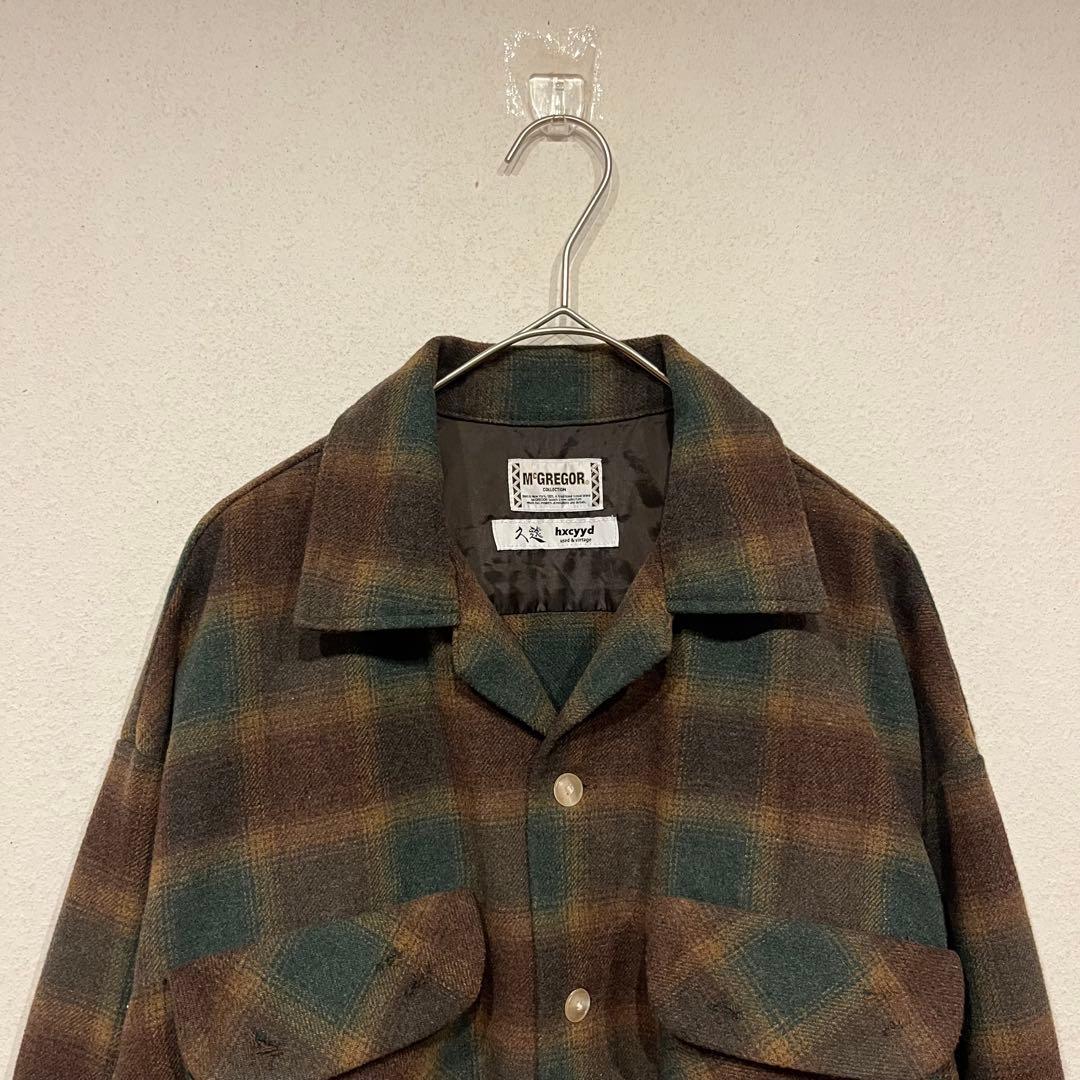 久遠×hxcyyd ダメージオンブレチェックシャツM