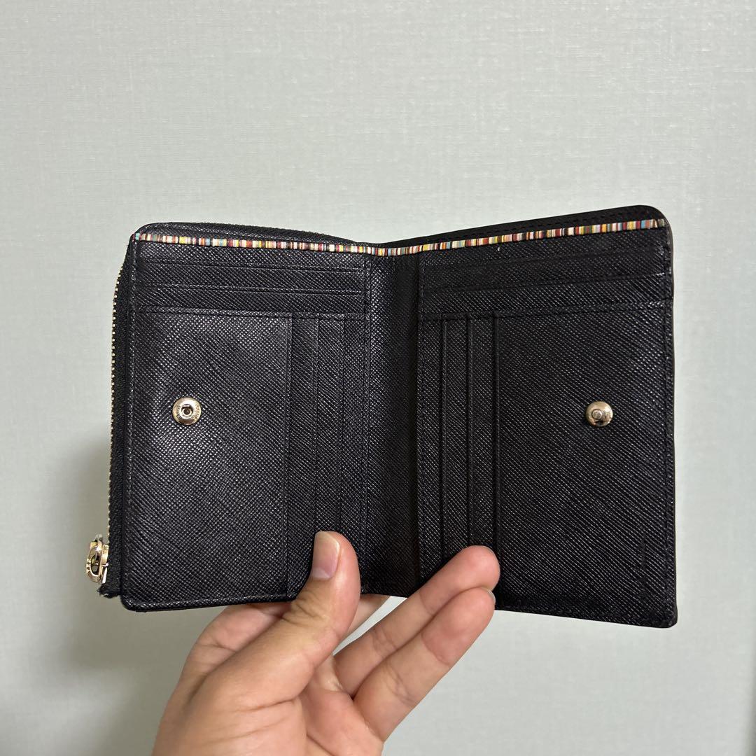 Paul Smith 黒 レザー 二つ折り財布