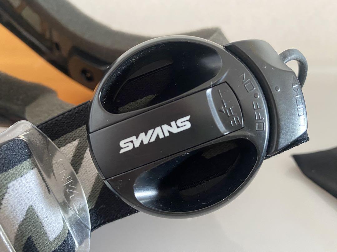 高級素材使用ブランド SWANS スワンズ スノーゴーグル モーター スキー・スノーボードアクセサリー