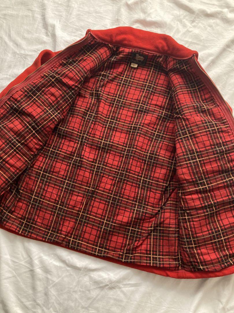 【希少】50s WOOLRICH ウールスポーツジャケット 赤 レディースM程度