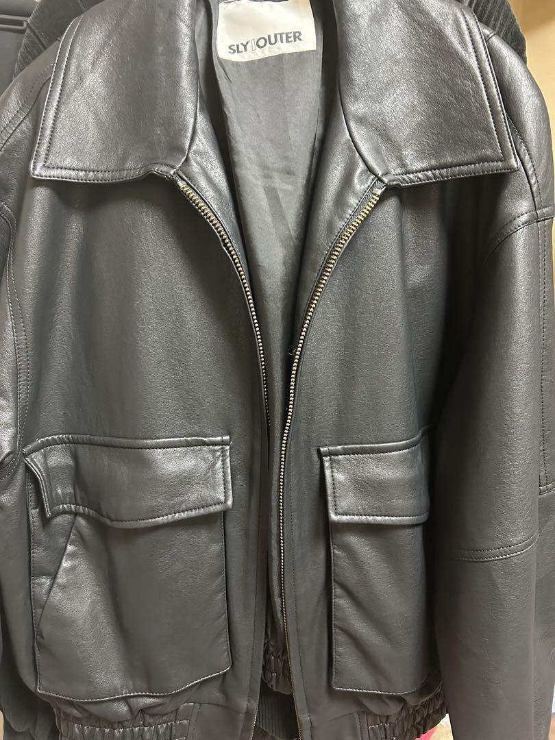 SLY FAUX LEATHER ZIP UP ブルゾン