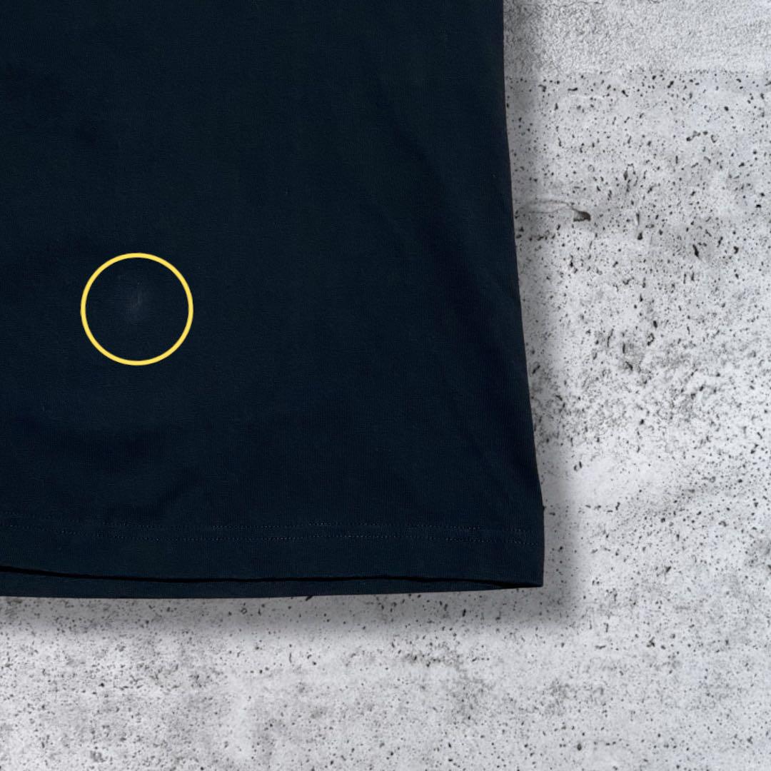 【新品・ステッカー付】ブラックアイパッチ×チーム友達 取扱注意 Tシャツ 黒 L