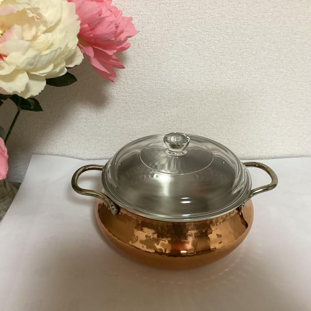 銅製両手鍋とお玉セット