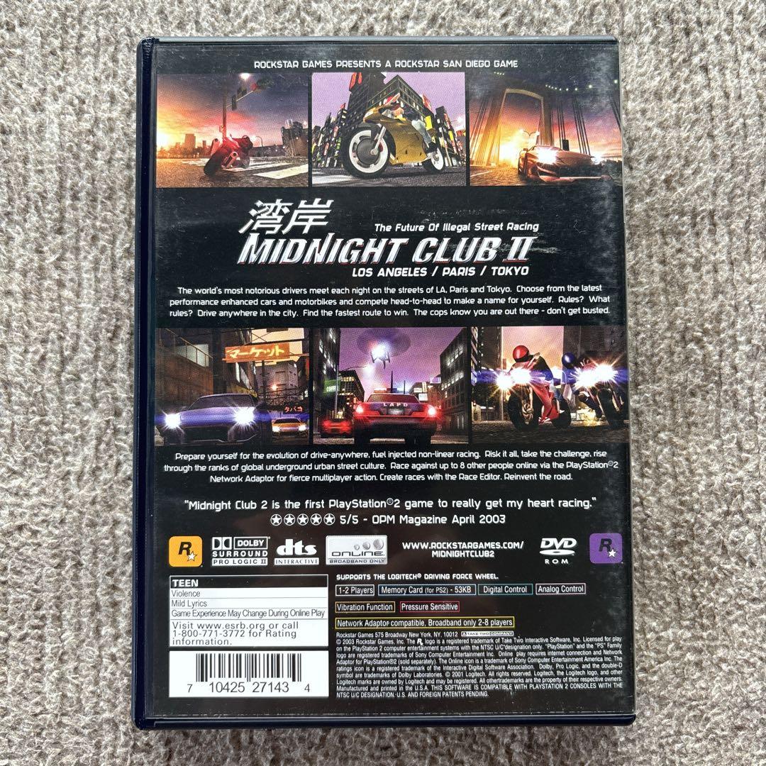 PS2 北米版 湾岸 MIDNIGHT CLUB II - メルカリ