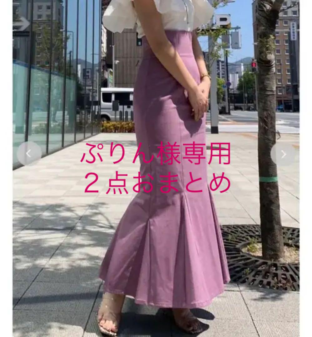 【ぷりん様専用】ハイウエストヘムフレアスカート snidel タグ付き 【ぷりん様専用】ハイウエストヘムフレアスカート snidel タグ付き