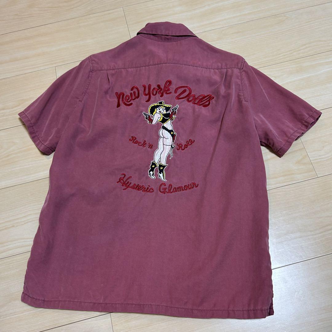 HYSTERIC GLAMOUR ピンク 刺繍 シャツ