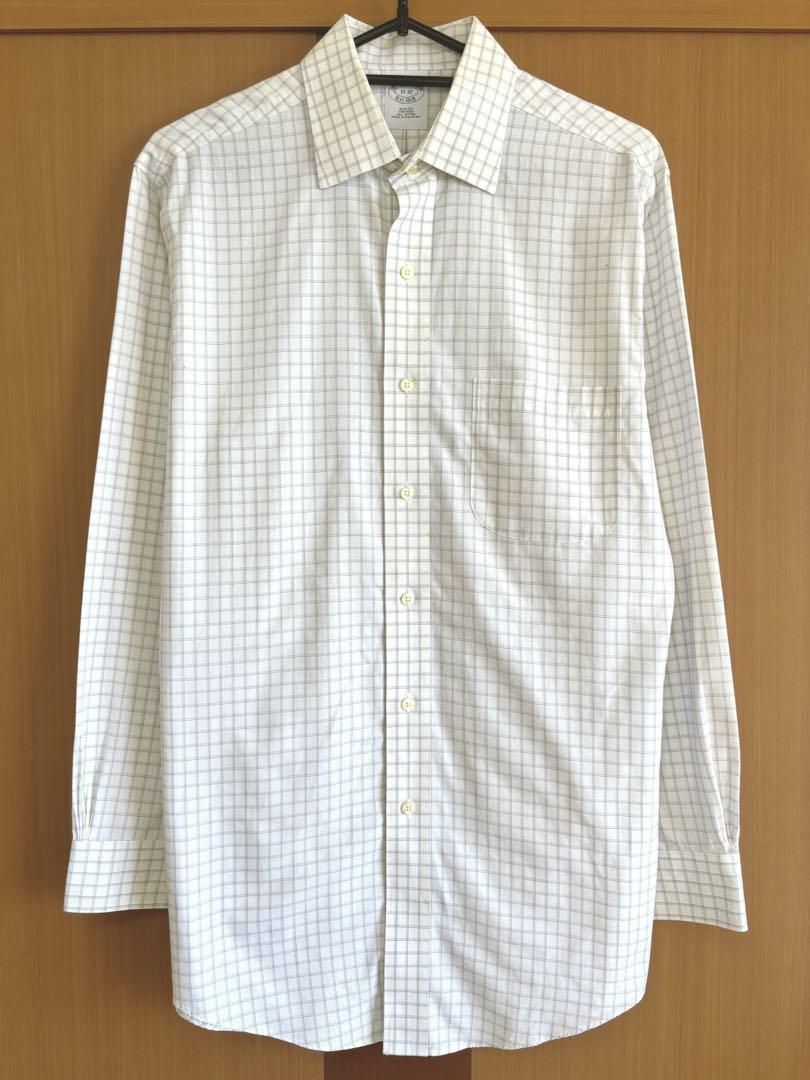 【美品】Brooks brothers 長袖シャツ チェック　ノンアイロン