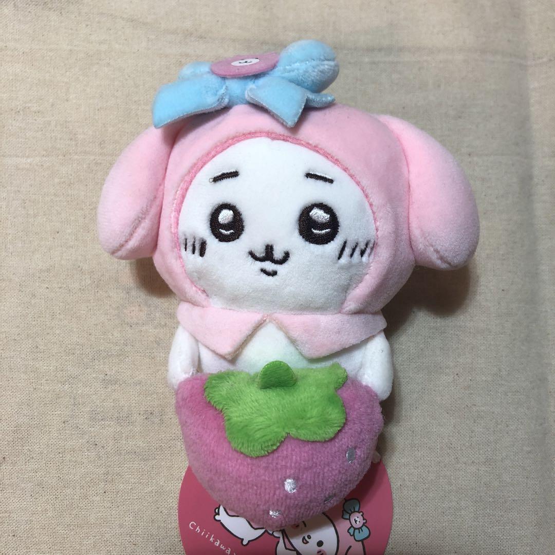 ちいかわ×サンリオ　デスクトップから見守るひっかけぬいぐるみ マスコット 3点 ちいかわ×サンリオキャラクターズ デスクトップから見守る