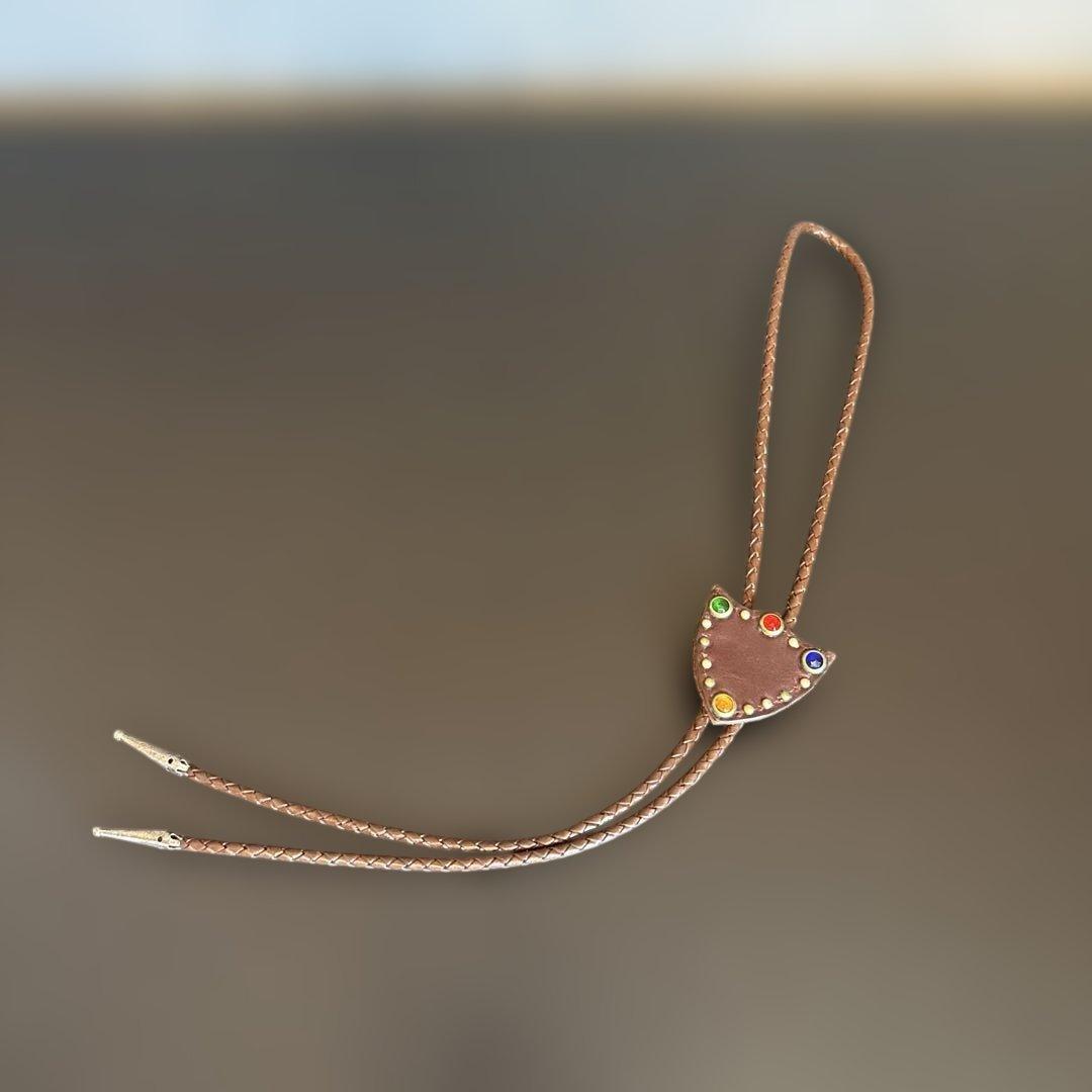 【美品】HTC × BEAMS レザーボロータイ