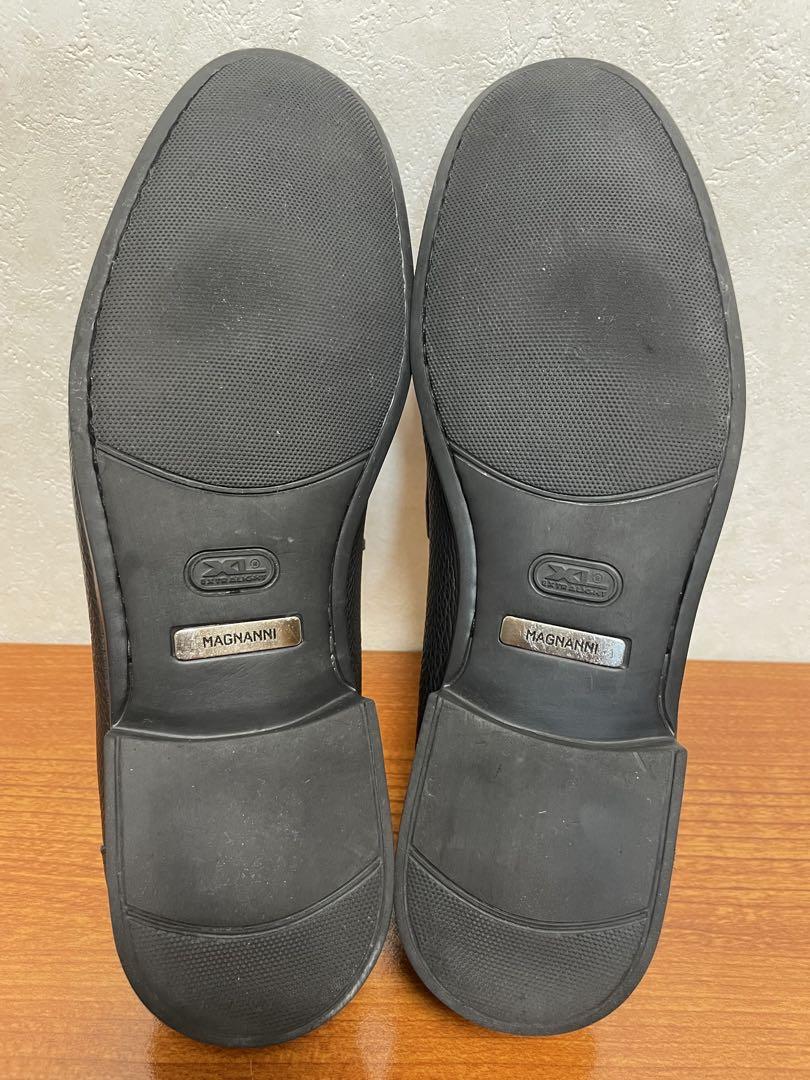 MAGNANNI【マグナーニ】黒 レザー ローファー クロコ型押し