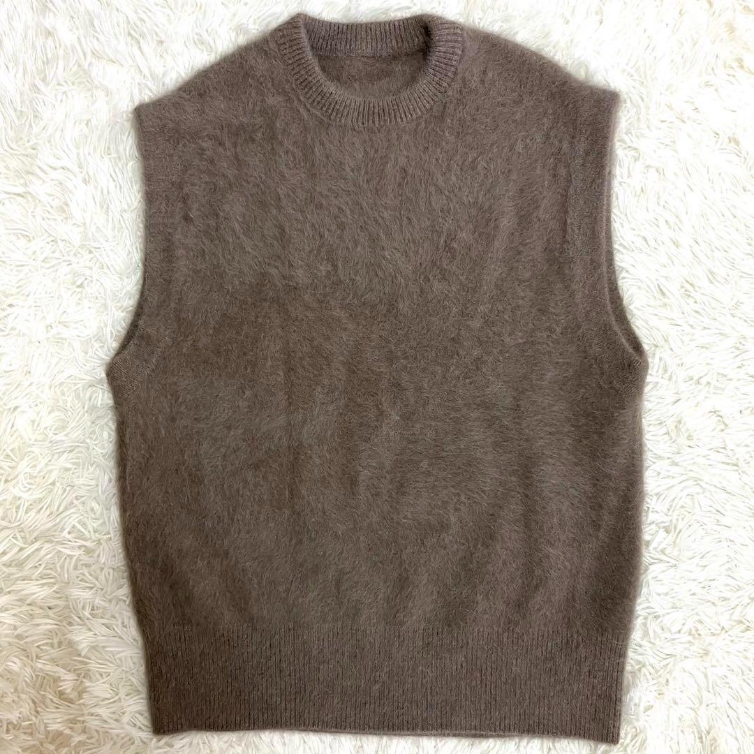 【美品】ユナイテッドアローズ フォックス カシミヤ ハイネック ニットベスト