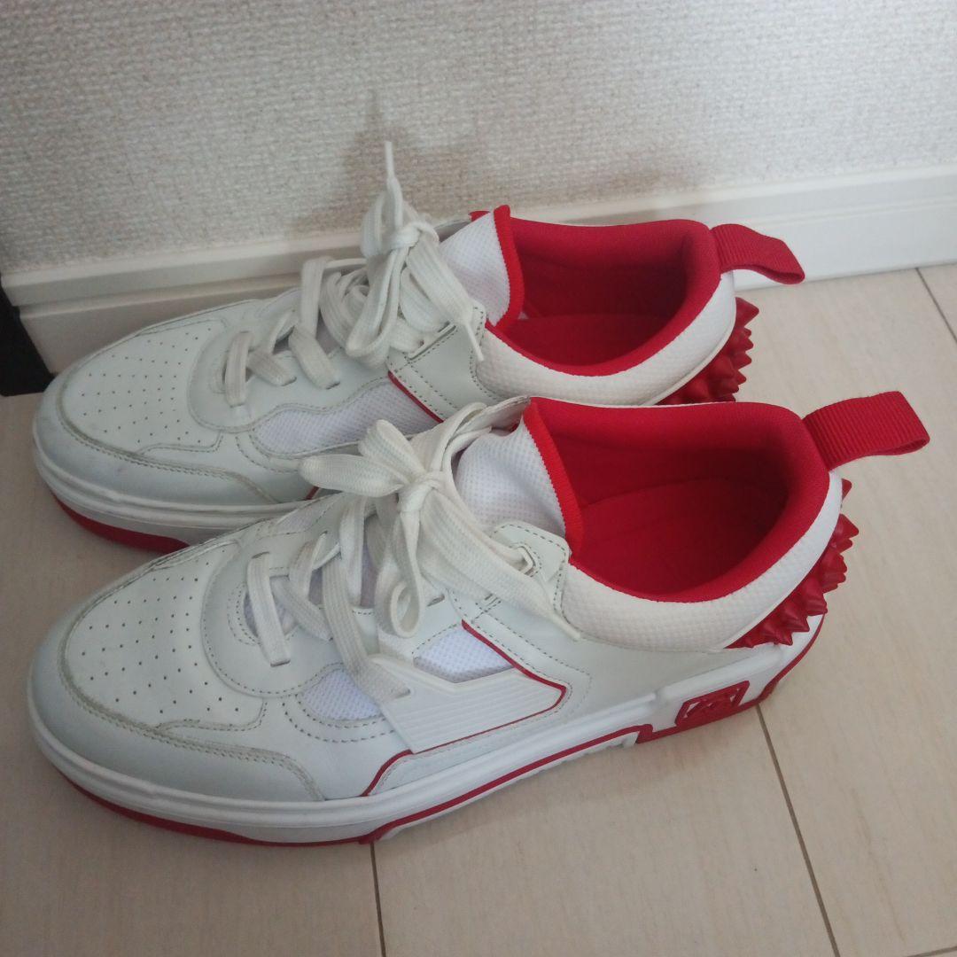 Christian louboutin メンズスニーカー　ホワイトレッド