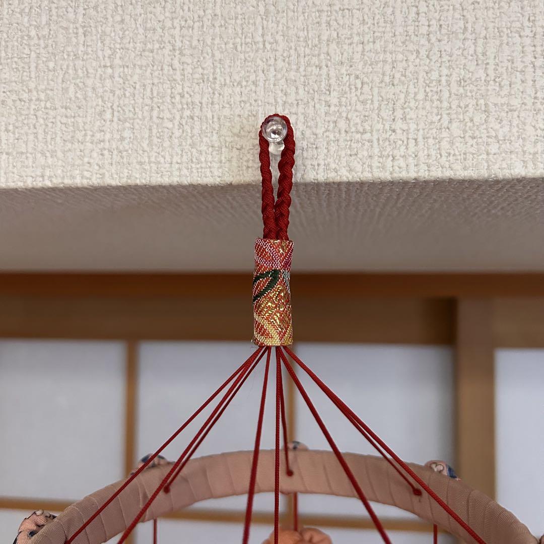 吊るし飾り 彩り9連 桃色 くす玉お花⭐︎ひな祭り 正月飾り