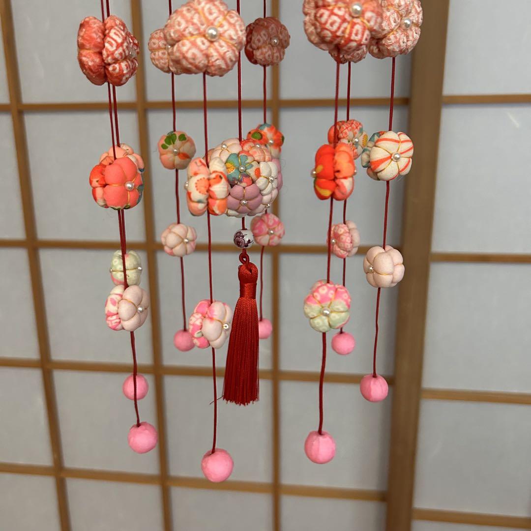吊るし飾り 彩り9連 桃色 くす玉お花⭐︎ひな祭り 正月飾り