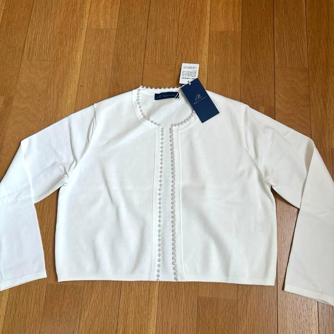 M Maglie le cassetto パール付きボレロカーデS Maglie par ef-de