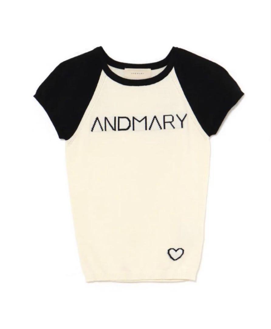 トップス andmary Mary logo knit tops