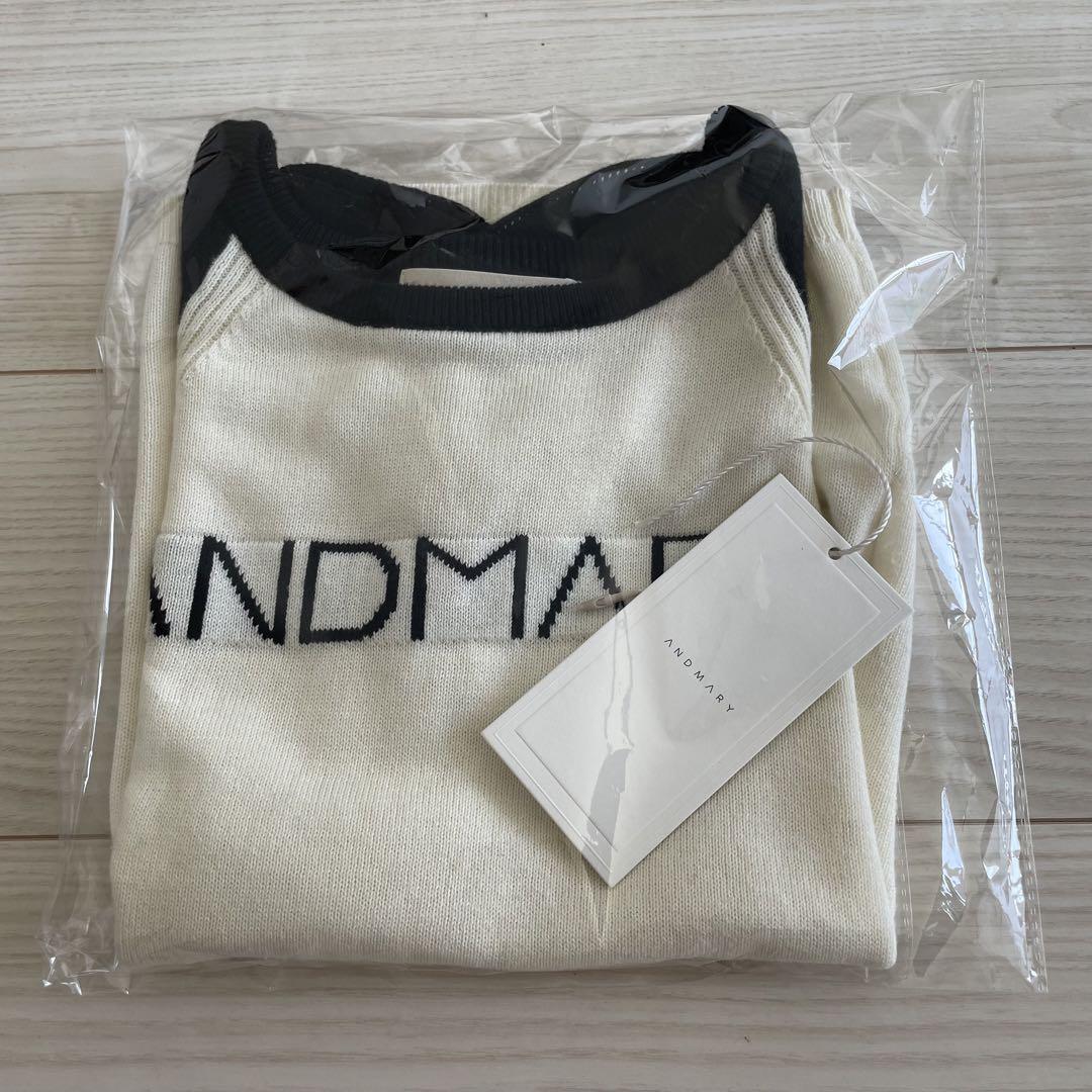 トップス andmary Mary logo knit tops