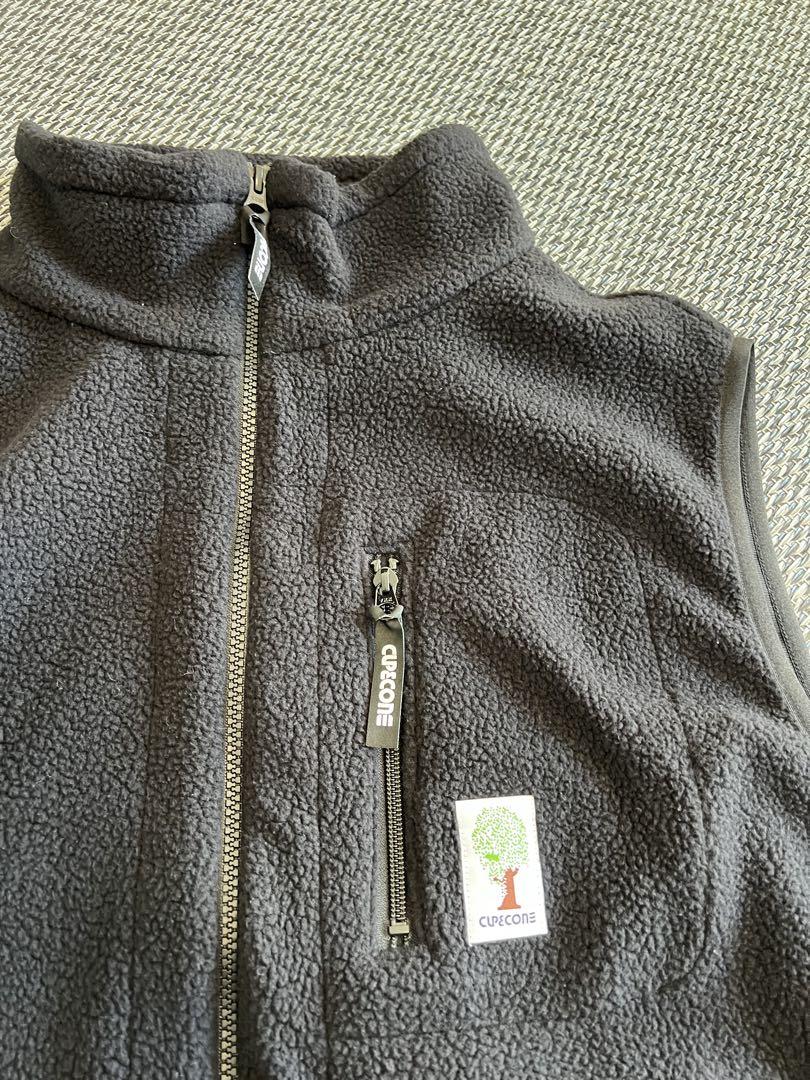 CUP AND CONE Fleece vest black 1 最終値下済み