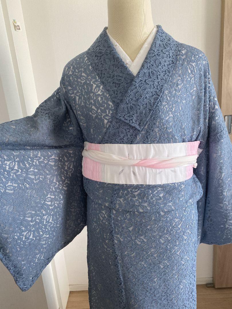 在庫 処分 レース 小紋 着物 単品