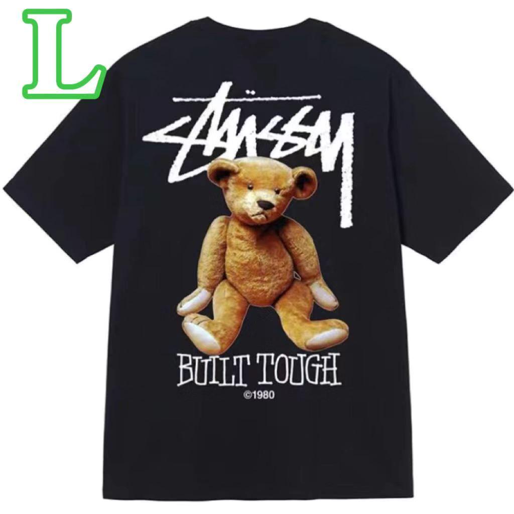 stussy 半袖 Tシャツ テディベア ブラック サイズ L