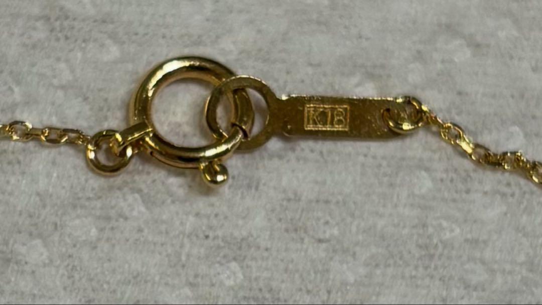 タサキK18ネックレス　ゴールド　パール10P シンプル　ステーションネックレス