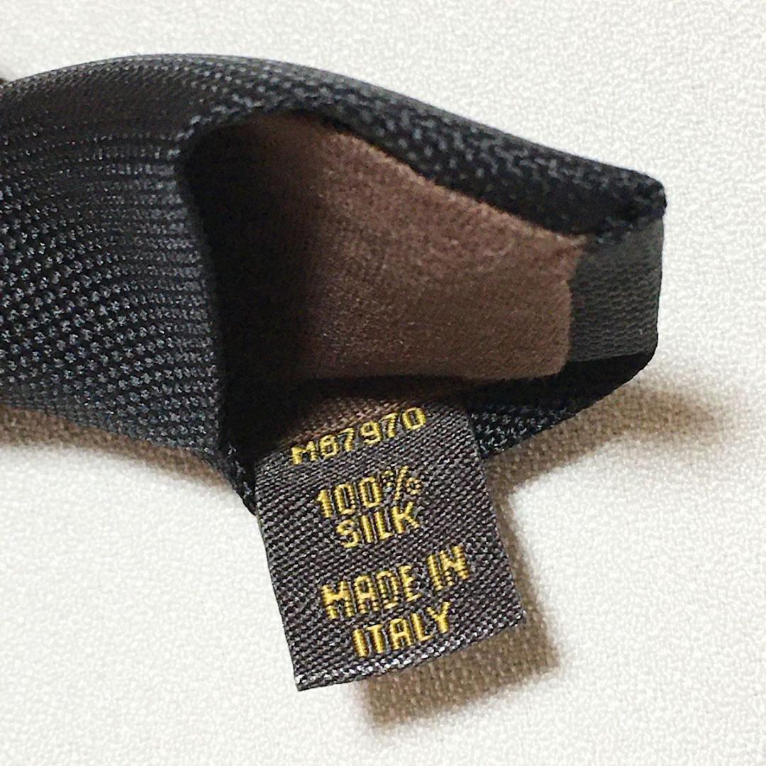 美品 ルイヴィトン Louis Vuitton ネクタイ シルク ブラック