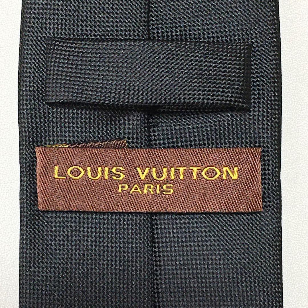 美品 ルイヴィトン Louis Vuitton ネクタイ シルク ブラック